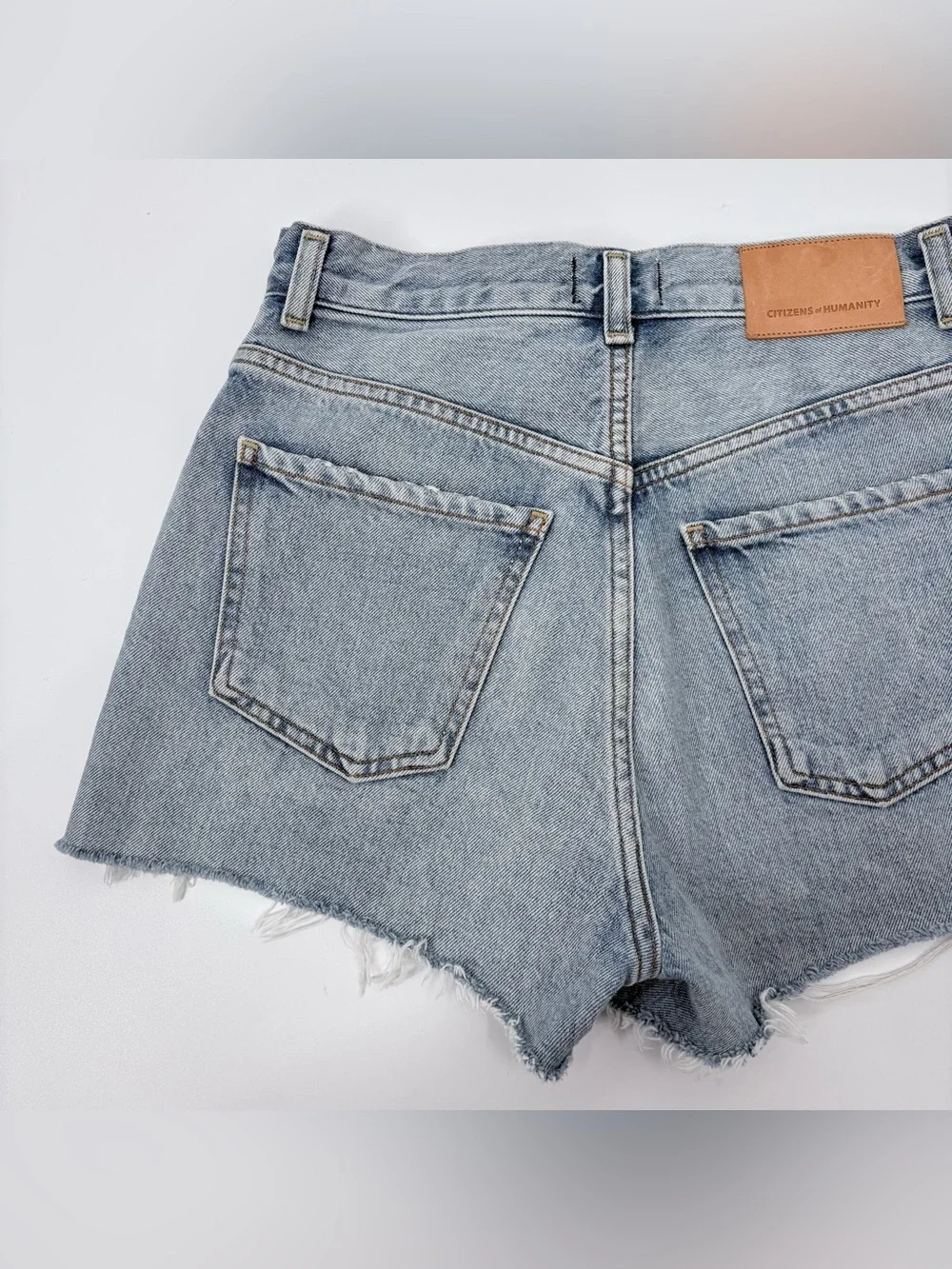 Citizens of Humanity Kaia High-Rise Distressed Denim Shorts